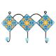 Turquoise Sunflower ceramic Tile Hook Online